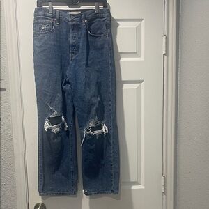 Levi's Relaxed Fit Ripped Blue Jeans